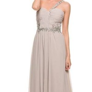 NEW! Beautiful One-Shoulder Long Evening Dress